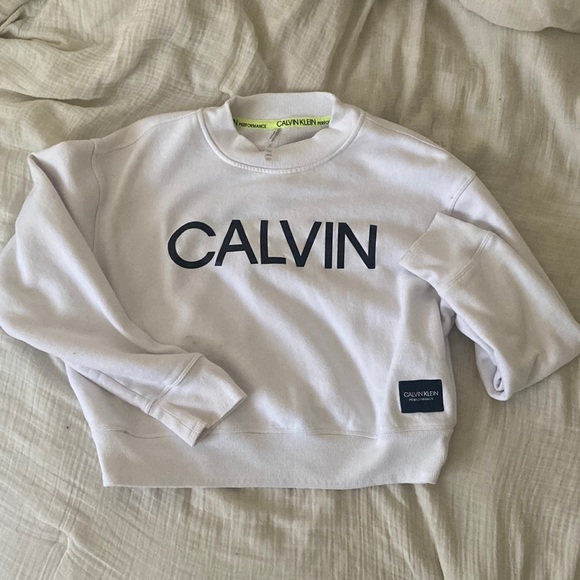 Performance Cropped Calvin Klein Sweatshirt - Picture 1 of 5